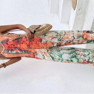 Boho Tie Dye Wide leg Jumper Jumpsuit